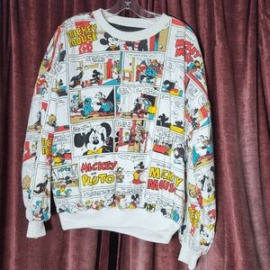RARE 1980 Disney Mickey Mouse Reversible Crewneck Sweatshirt